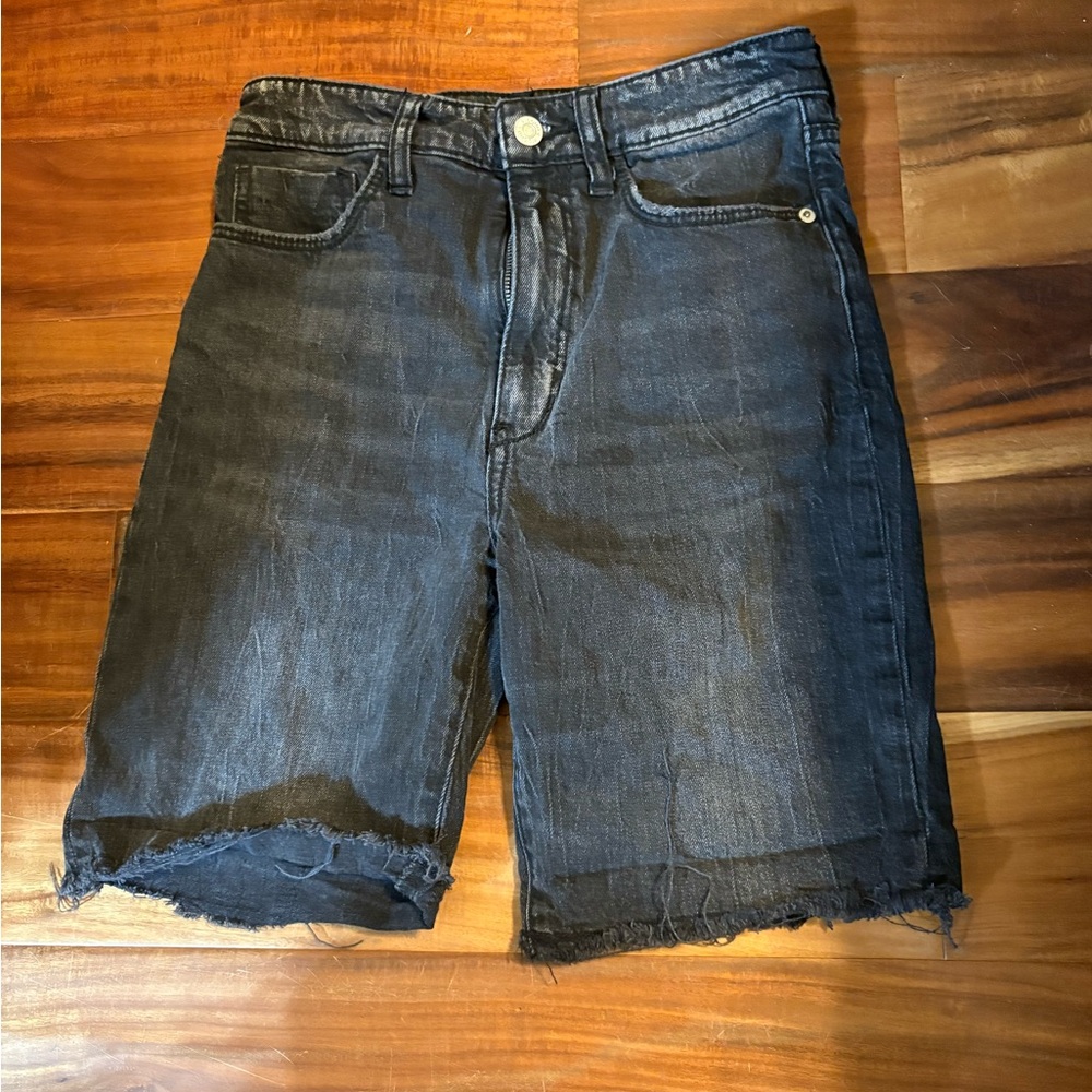 Anthropologie Dark Denim Jean Shorts (13)